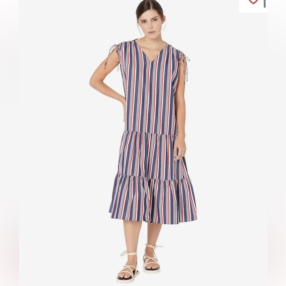 NWT Striped Mango Cotton Midi Dress